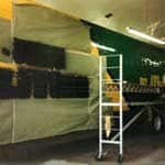 C & W Sons Truck being painted