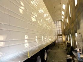 60 foot paint booth in action